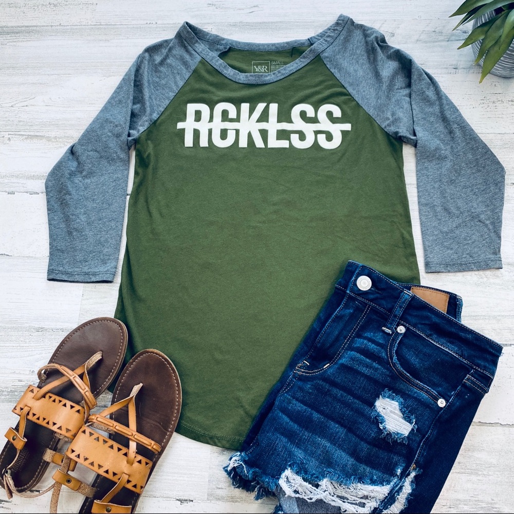 Rckless 3/4 sleeve tee
